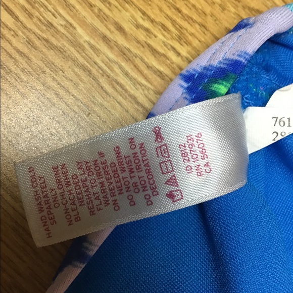 Justice two piece tankini blue neon yellow (14) 💜 - Picture 7 of 8